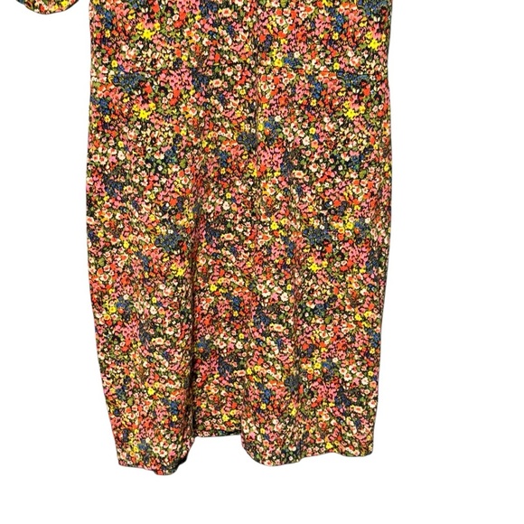 Boden Puff Short Sleeve V-Neckline Floral Lightweight Mini Cotton Dress - Picture 5 of 14